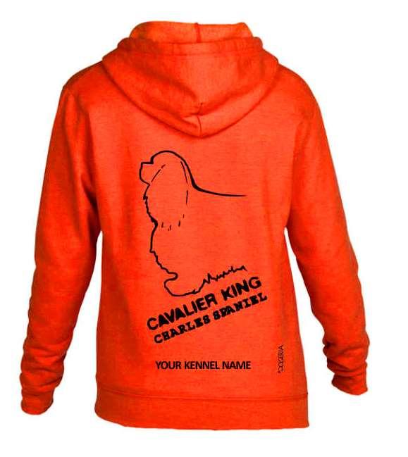 Cavalier King Charles Dog Breed Hoodie Full Zipped Women's & Men's Styles Exclusive Dogeria Design