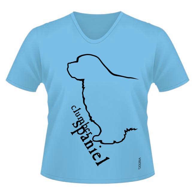 Clumber Spaniel T-Shirt Women's V Neck Premium Cotton