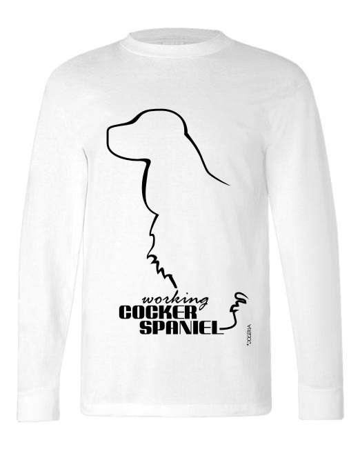 Working Cocker Spaniel T-Shirt Adult Long-Sleeved Premium Cotton