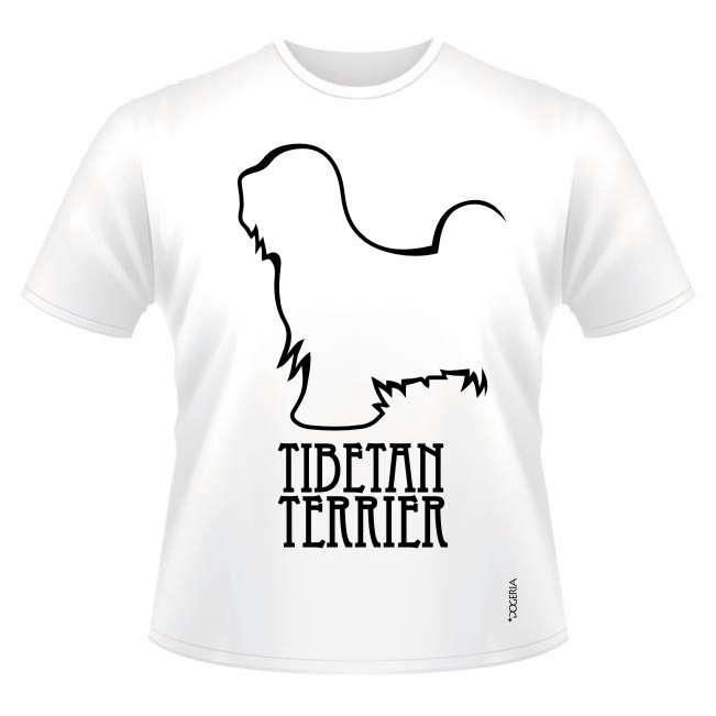 Tibetan Terrier T-Shirts Roundneck Heavy Cotton