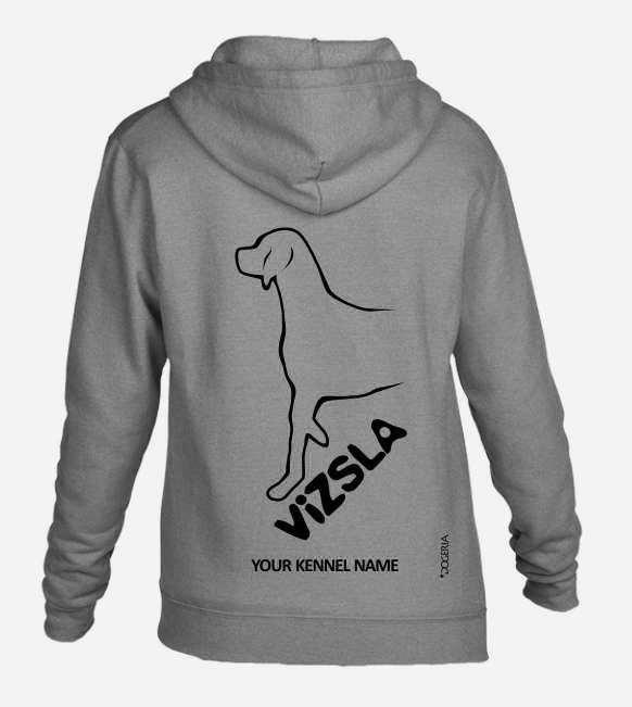 Weimaraner Dog Breed Hoodies Women's & Men's Full Zipped Heavy Blend Exclusive Dogeria Design
