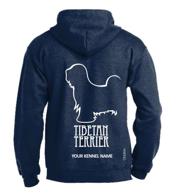 Tibetan Terrier Dog Breed Hoodies Women s Full Zipped Front Heavy Blend Exclusive Dogeria Design