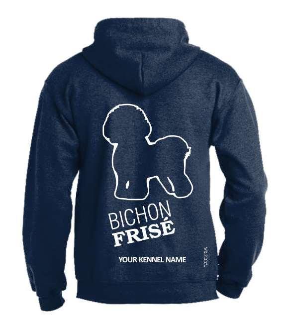 Bichon Frise Dog Breed Hoodie Full Zipped Women's & Men's Styles Exclusive Dogeria Design