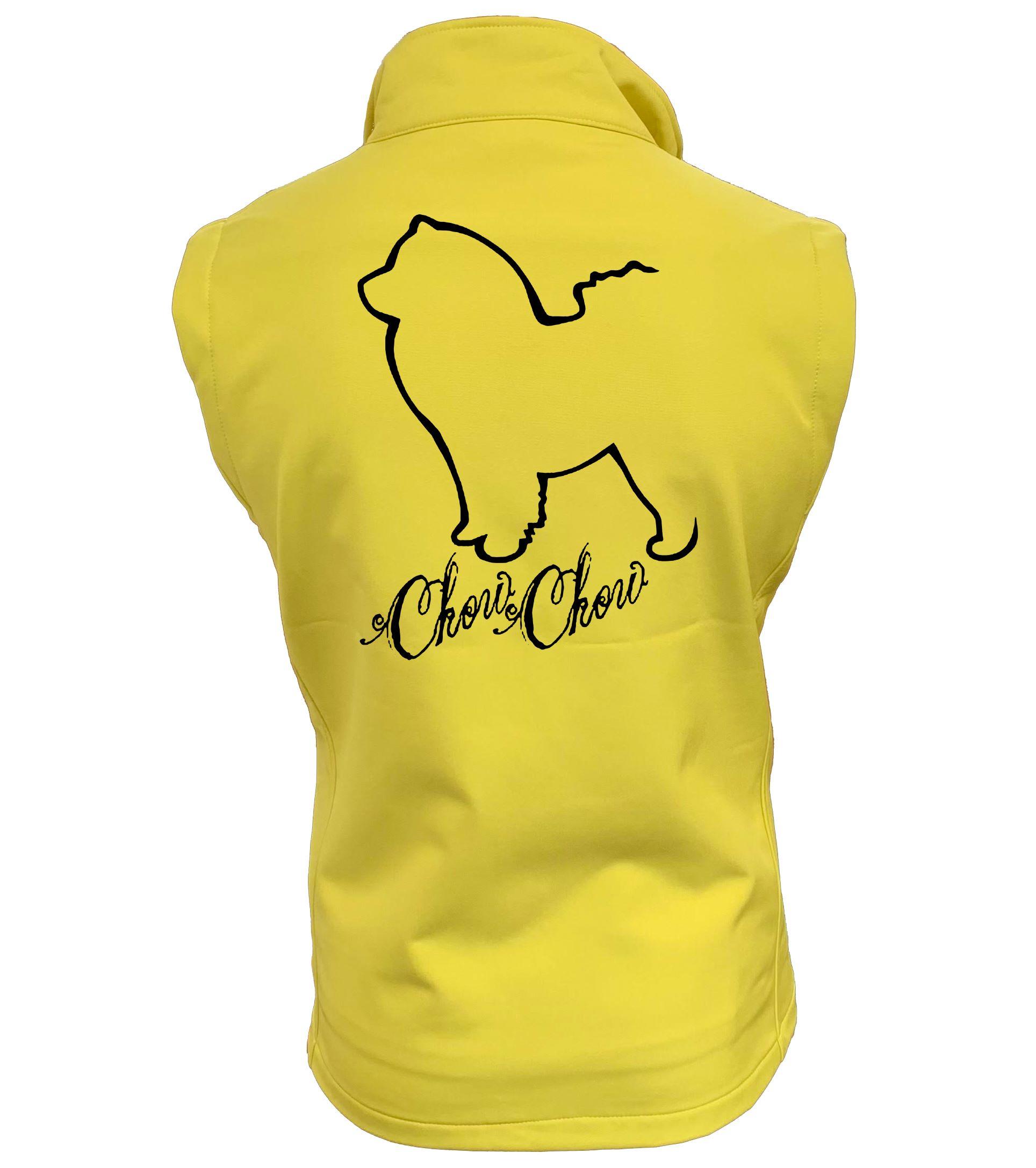 Softshell Adult Bodywarmer Gilet with Exclusive Chow Chow Dog Breed Design