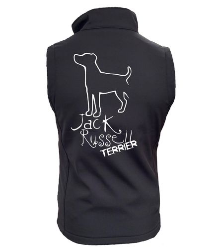 Jack Russell Terrier Dog Breed Design Softshell Gilet Full Zipped Women's & Men's Styles