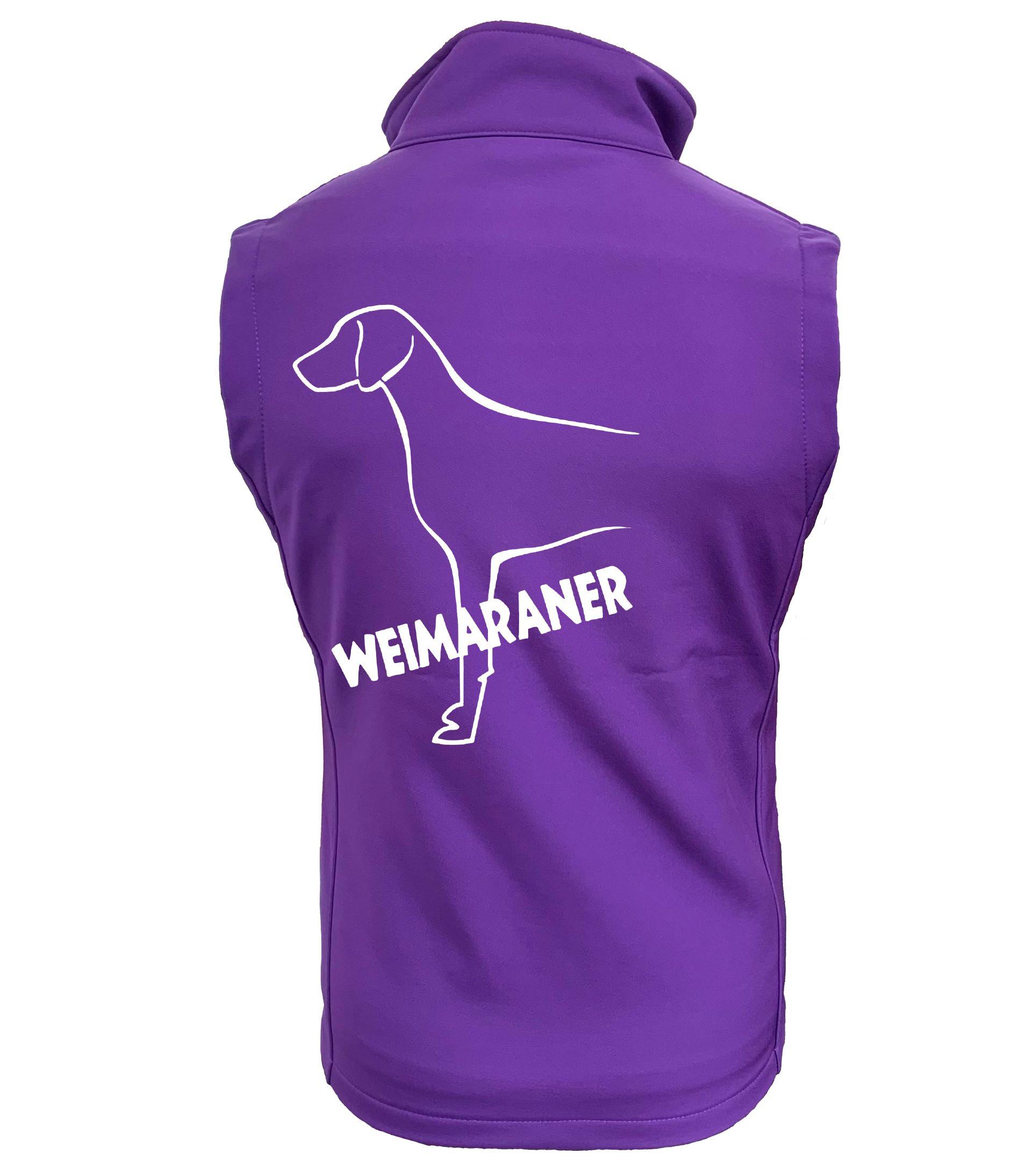 Weimaraner Dog Breed Design Softshell Gilet Full Zipped Women's & Men's Styles