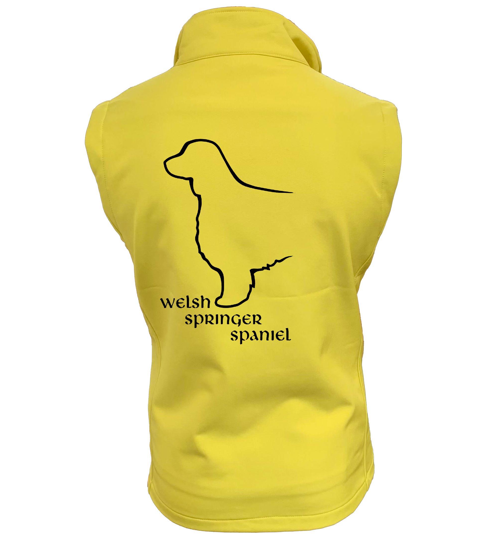 Welsh Springer Spaniel Dog Breed Design Softshell Gilet Full Zipped Women's & Men's Styles