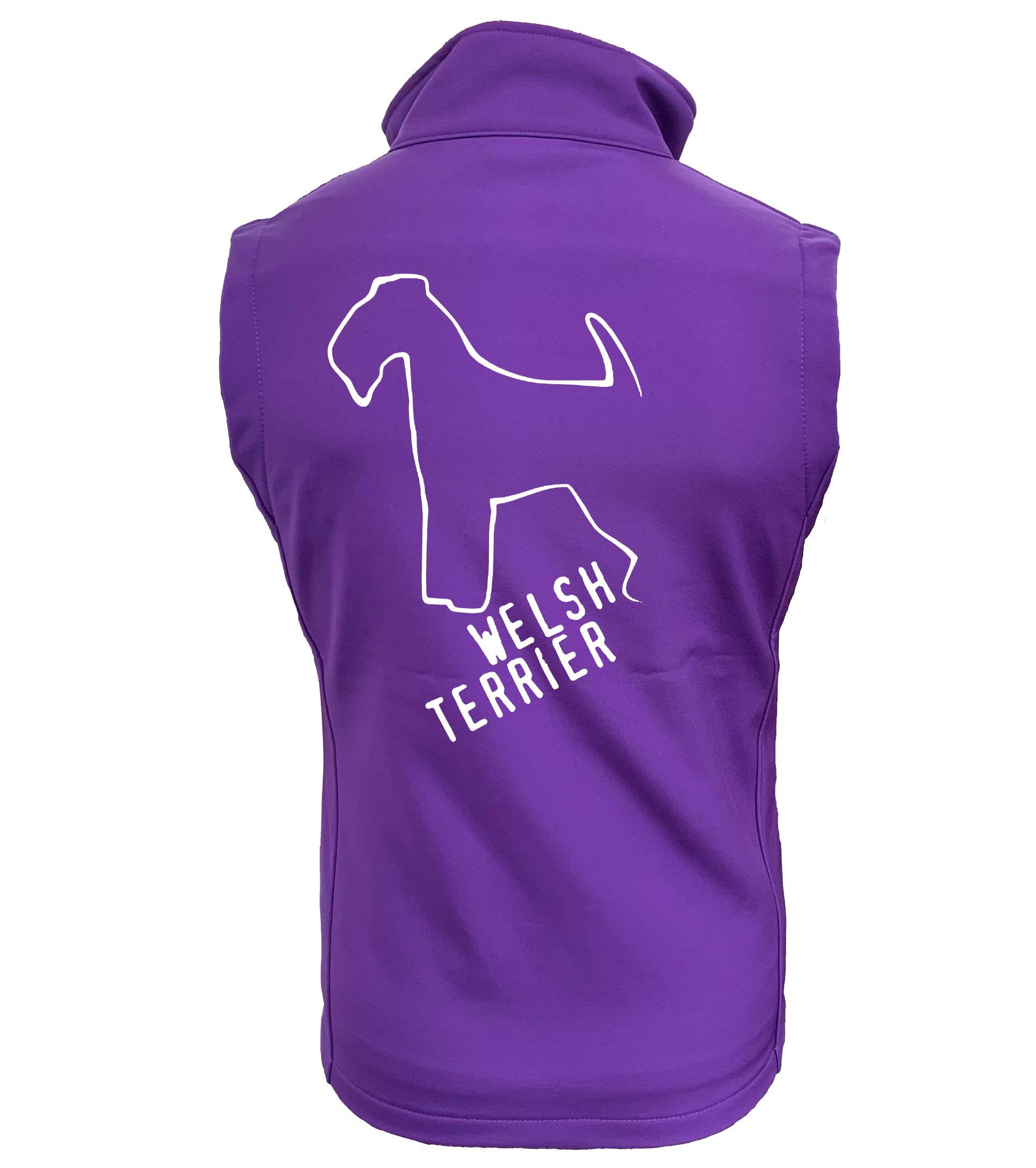 Welsh Terrier Dog Breed Design Softshell Gilet Full Zipped Women's & Men's Styles
