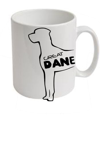 Great Dane Dog Breed Ceramic Mug Dogeria Design