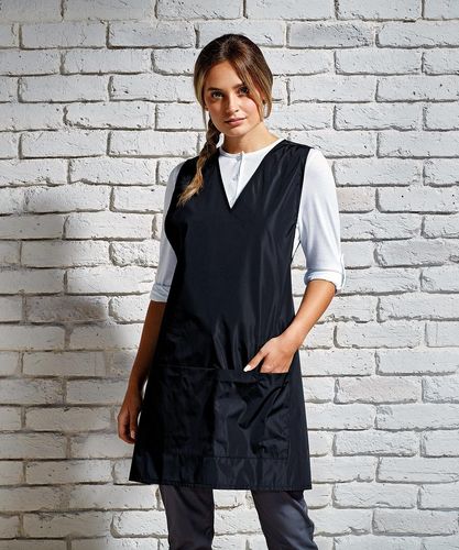 Waterproof Grooming Tunic V Neck with Polyurethane Coating Black