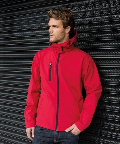 Waterproof Hooded Softshell Jacket Full Zipped