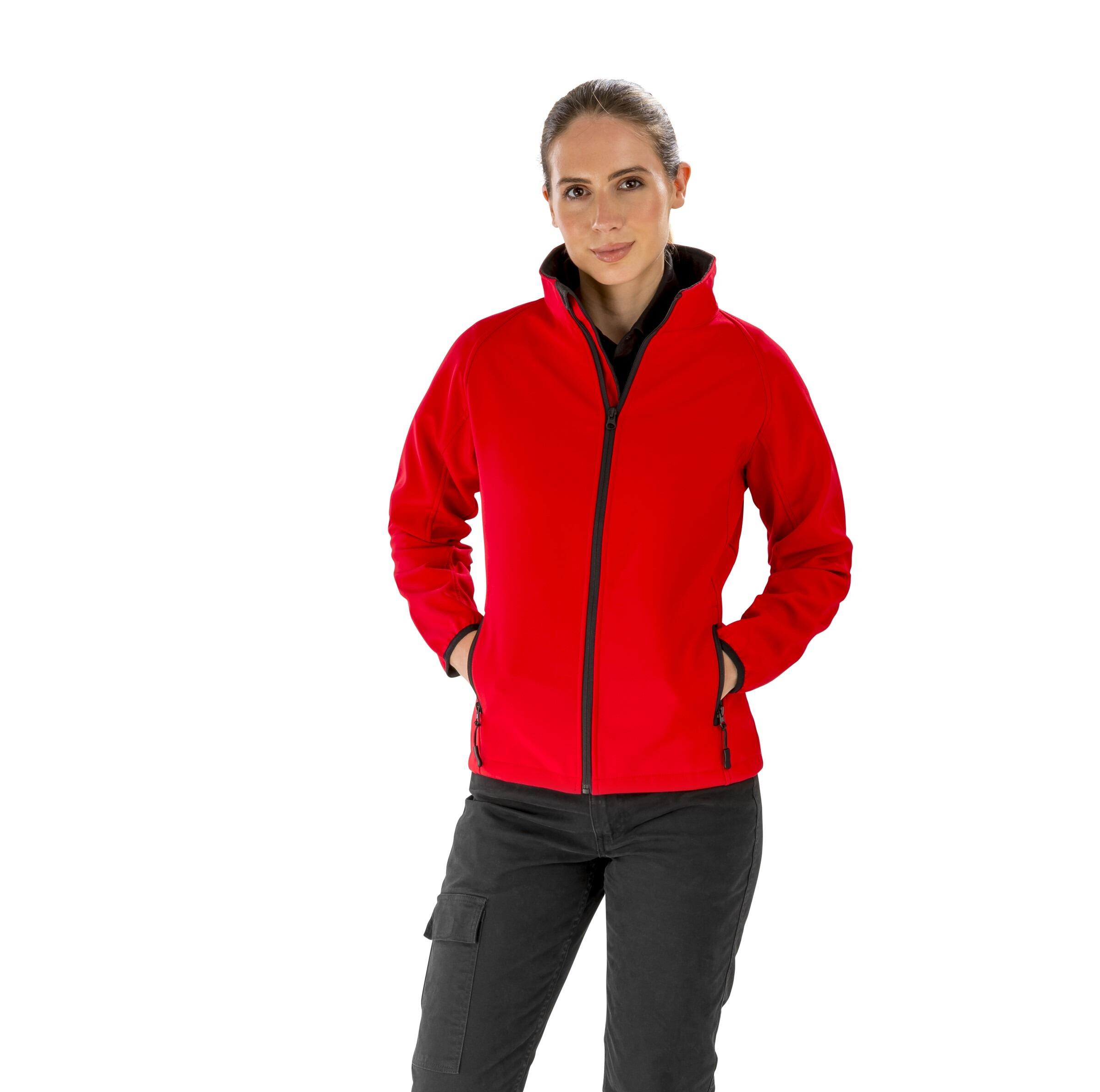 Women s Softshell Jacket Red Black