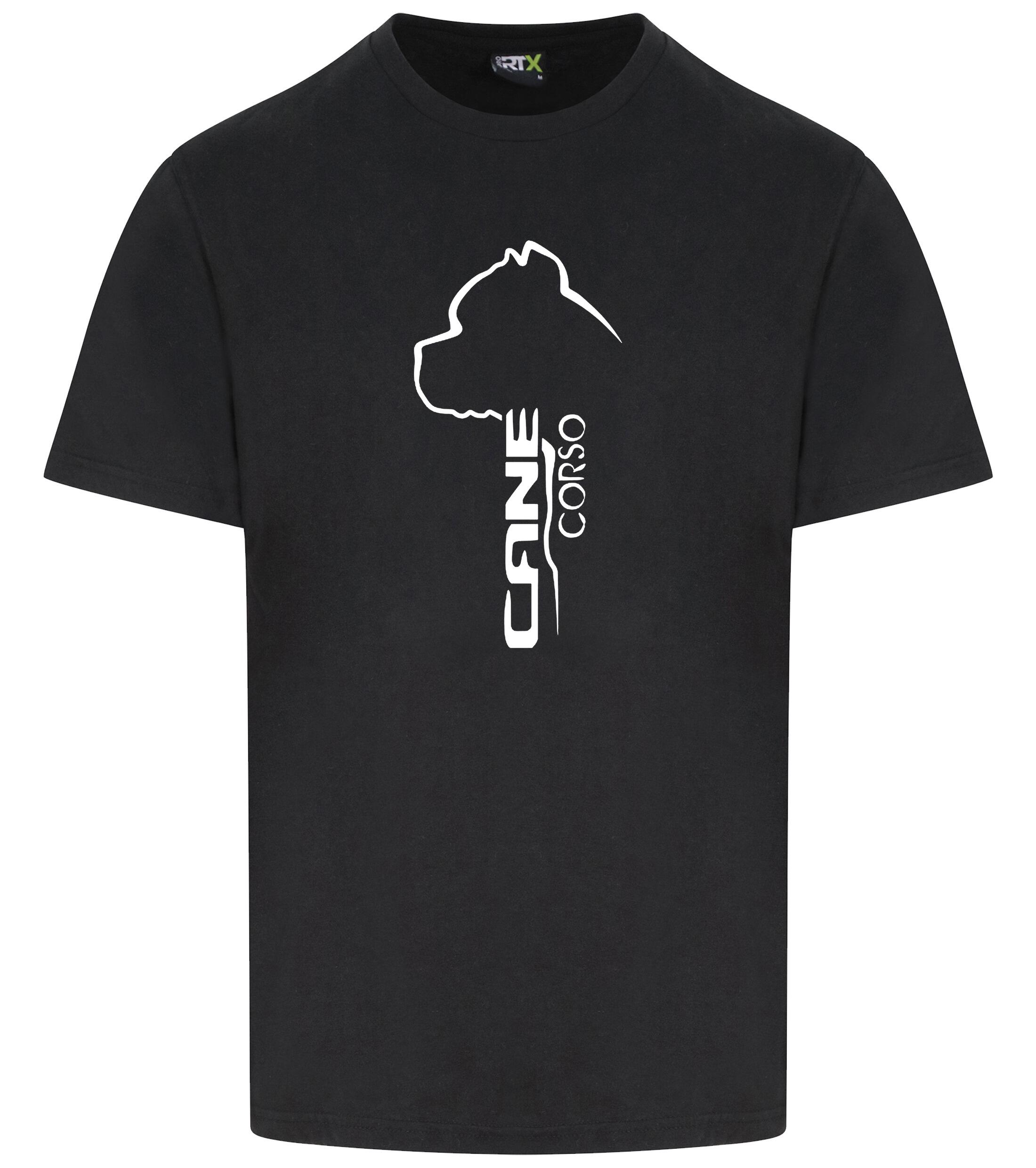 Unisex Cane Corso Roundneck T-Shirt Black (White)