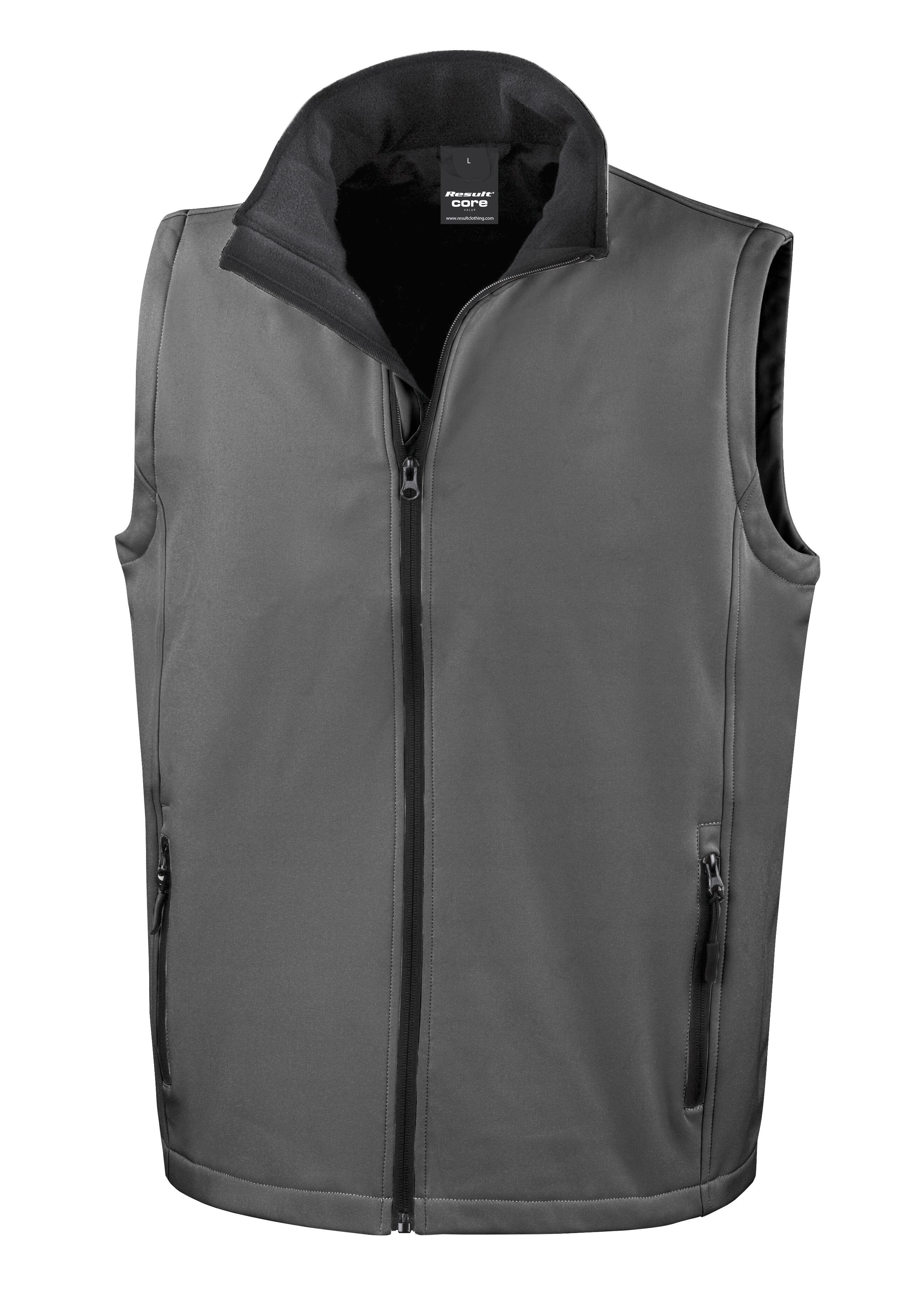 Unisex Cane Corso Softshell Gilet Charcoal Black