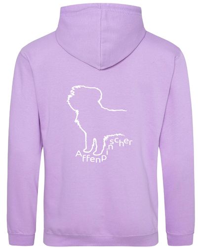 Unisex Affenpinscher Pullover Hoodie Lavender (White)