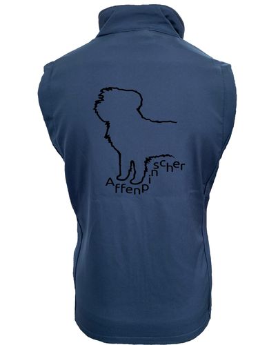 Unisex Affenpinscher Softshell Jacket Navy Navy (Black)