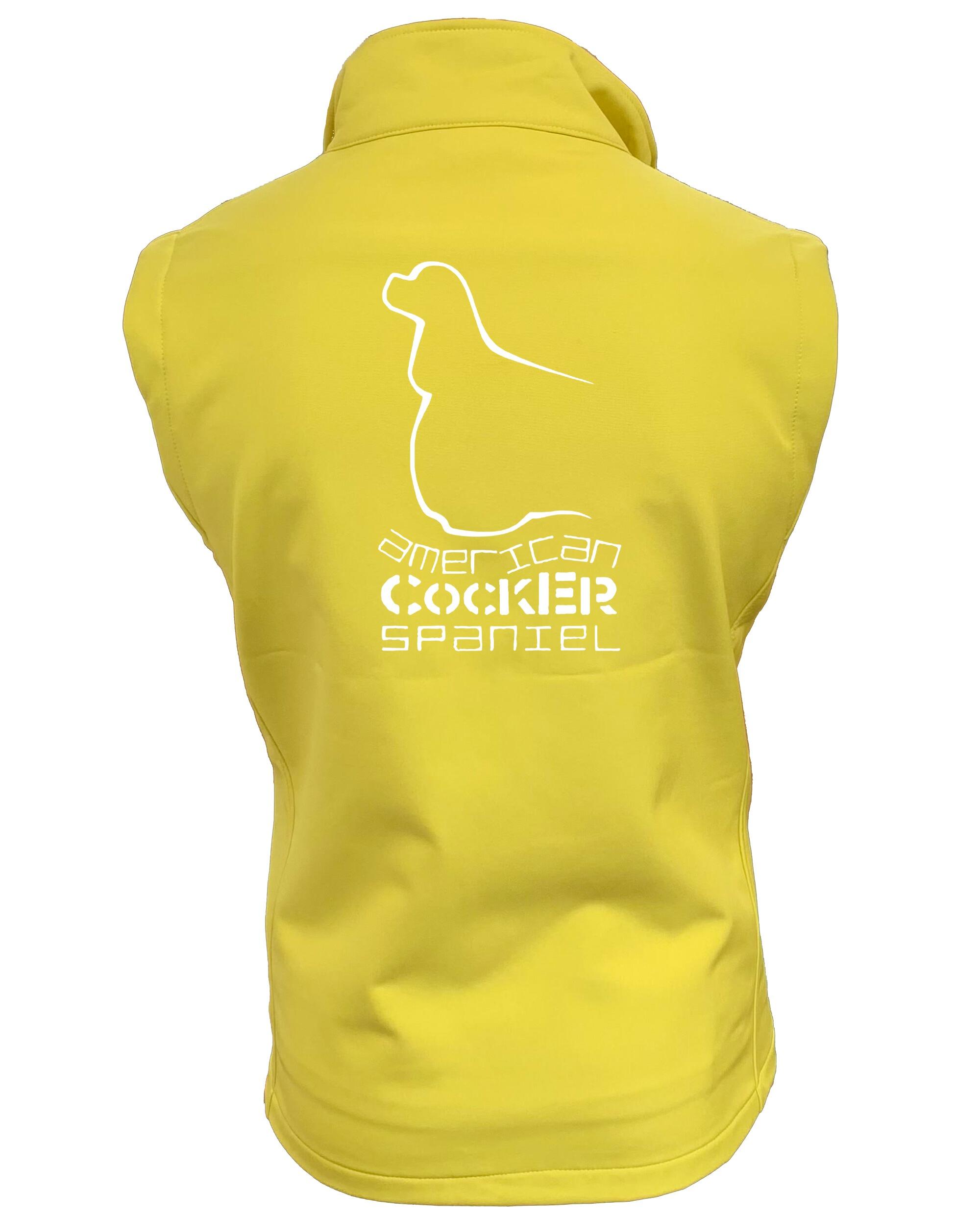 Unisex American Cocker Spaniel Softshell Jacket Yellow (White)