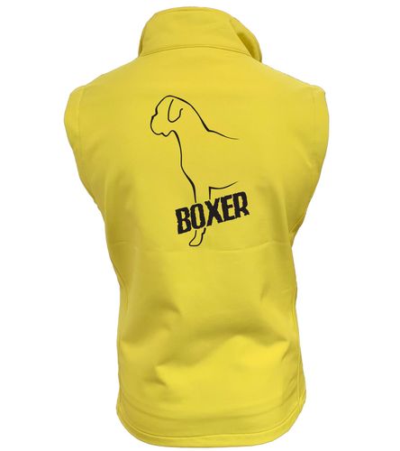 Unisex Boxer Ear Drop Softshell Gilet Yellow (Black)
