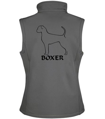 Female Boxer Ear Drop (2) Softshell Jacket Charcoal (Black)