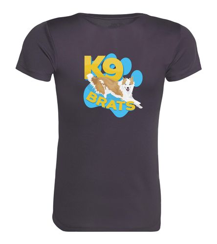 K9 Brats Female Cool Tee Charcoal