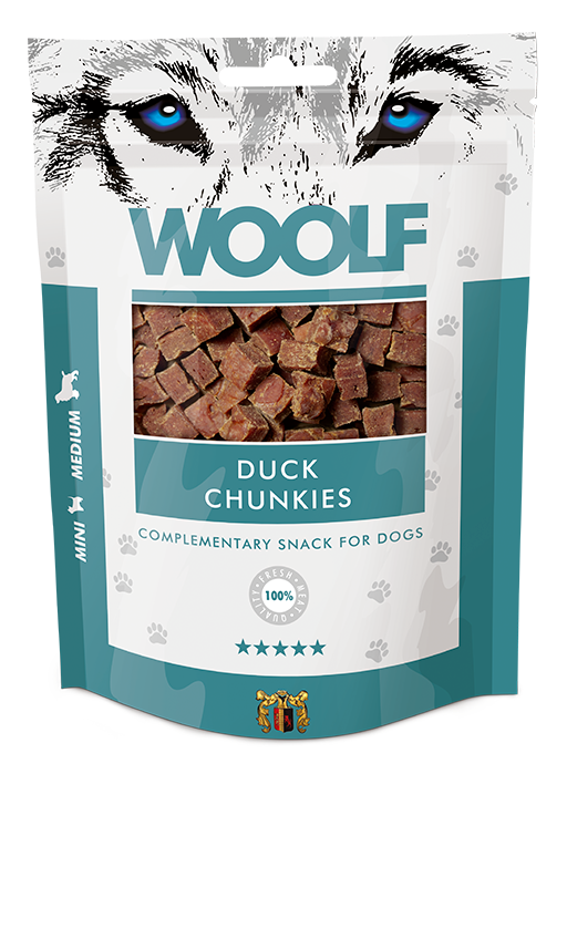 Woolf Chunkies Dog Treats Duck Flavour