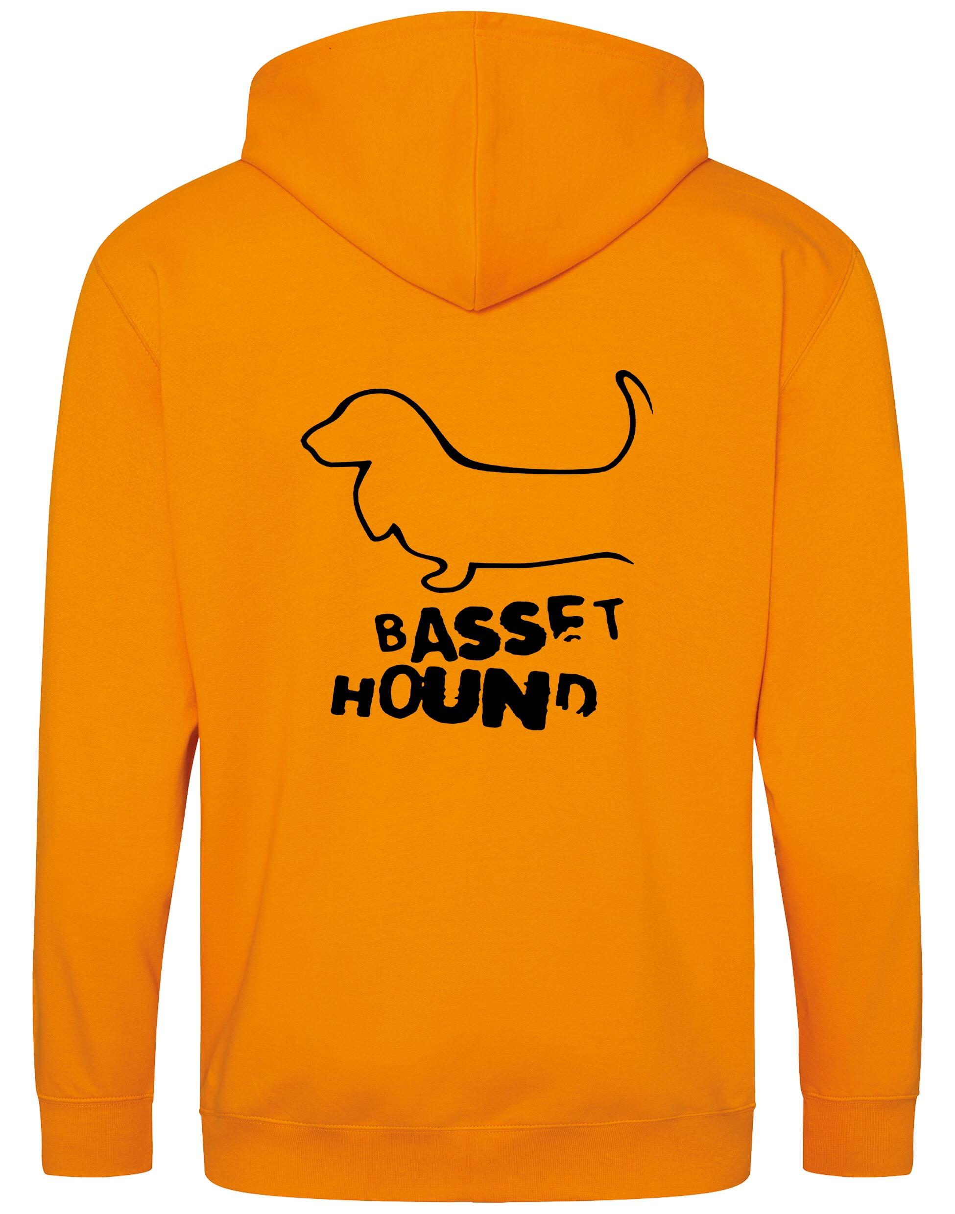Basset Hound Dog Breed Design Zipped Hoodie – Style and Comfort for Dog Lovers
