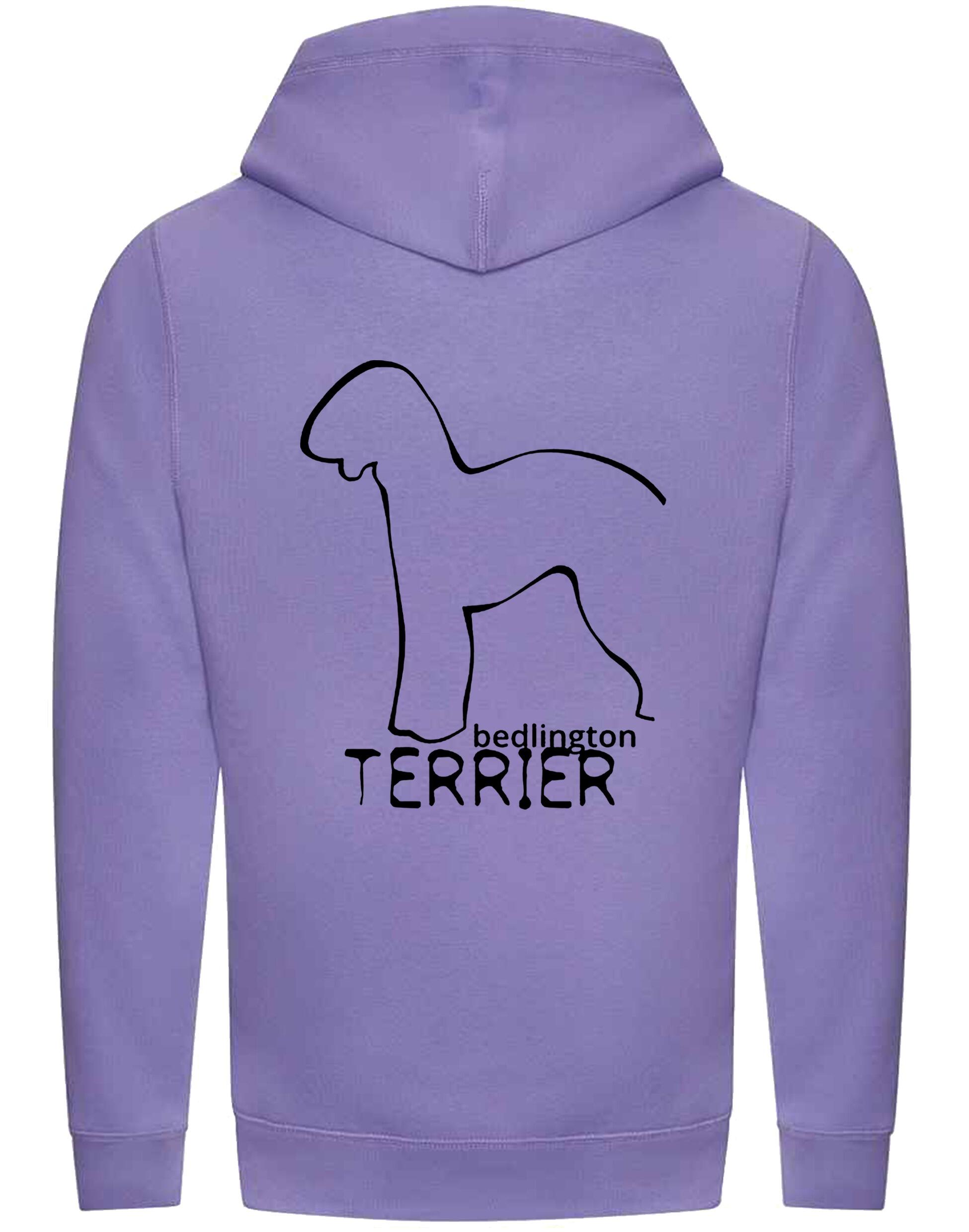 Unisex Crossneck Pullover Hoodie with Bedlington Terrier Dog Breed Design