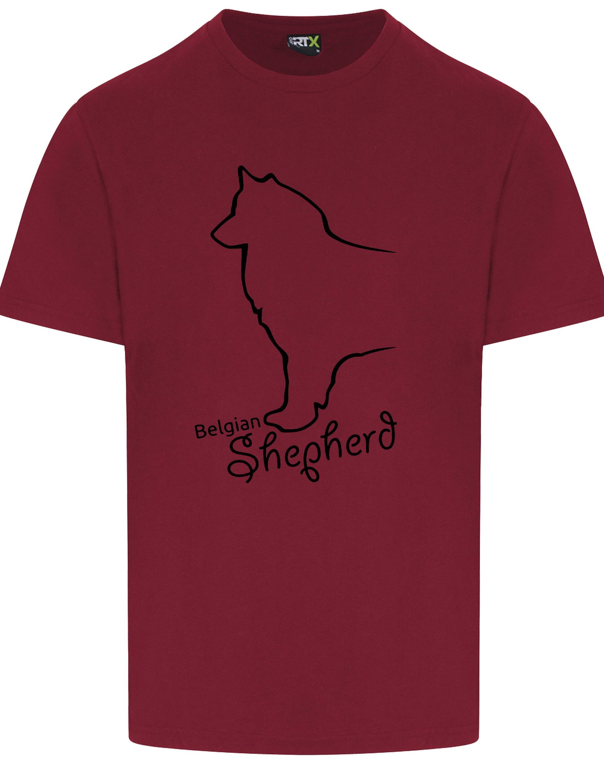 Unisex Roundneck T-shirt with Belgian Shepherd Dog Breed Design – Style for Every Belgian Shepherd Fan