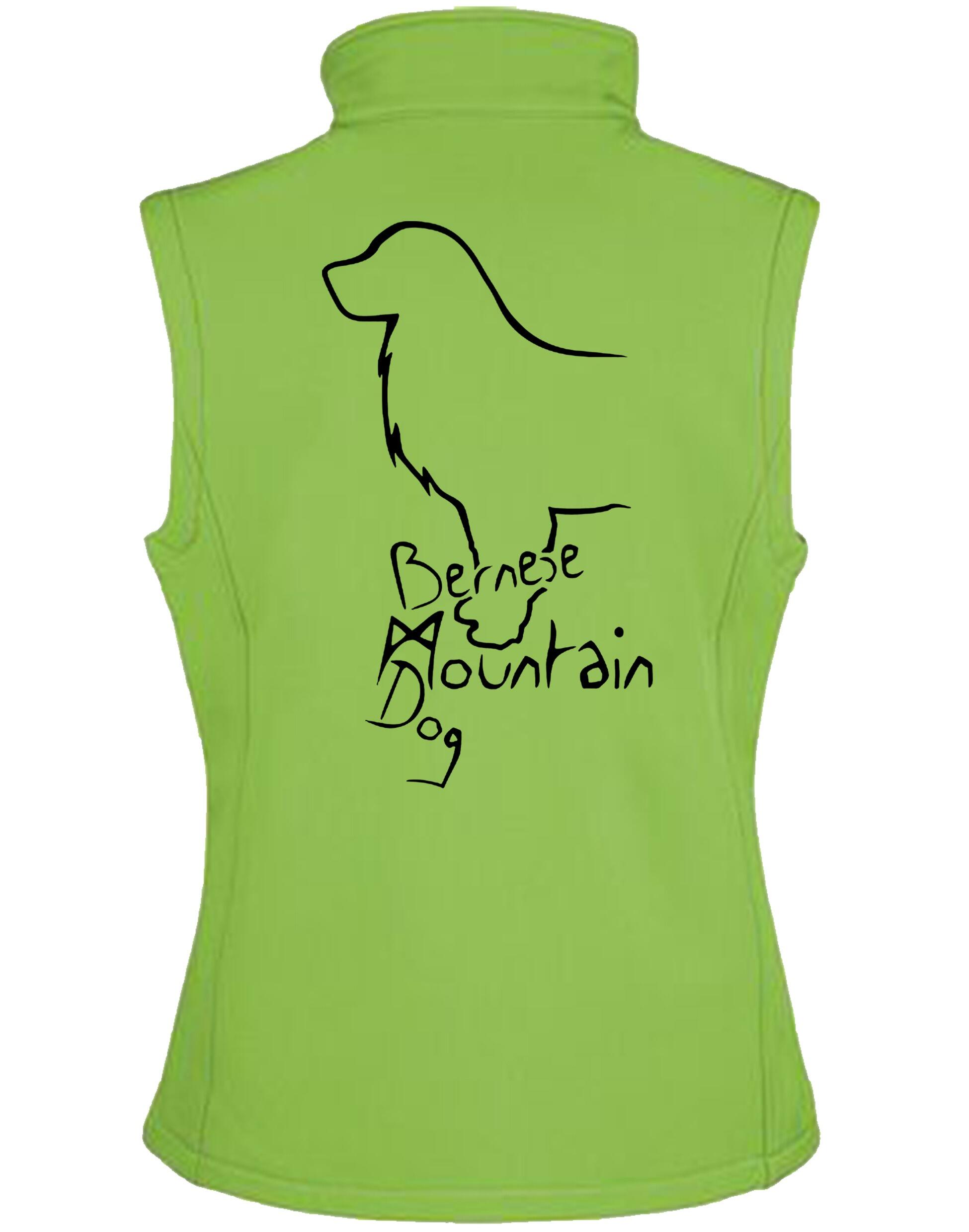Bernese Mountain Dog Dog Breed Design Women’s Softshell Gilet – Perfect Blend of Style and Functionality