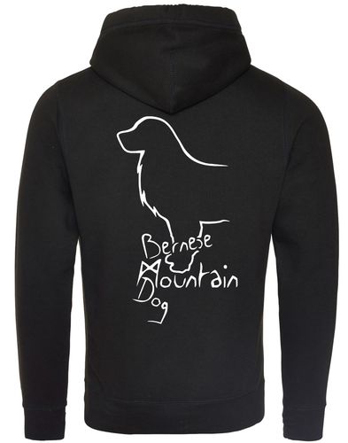 Unisex Crossneck Pullover Hoodie with Bernese Mountain Dog Breed Design – A Must-Have for Bernese Fans