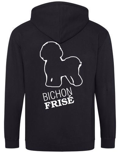 Bichon Frise Dog Breed Design Zipped Hoodie – Style and Comfort for Dog Lovers