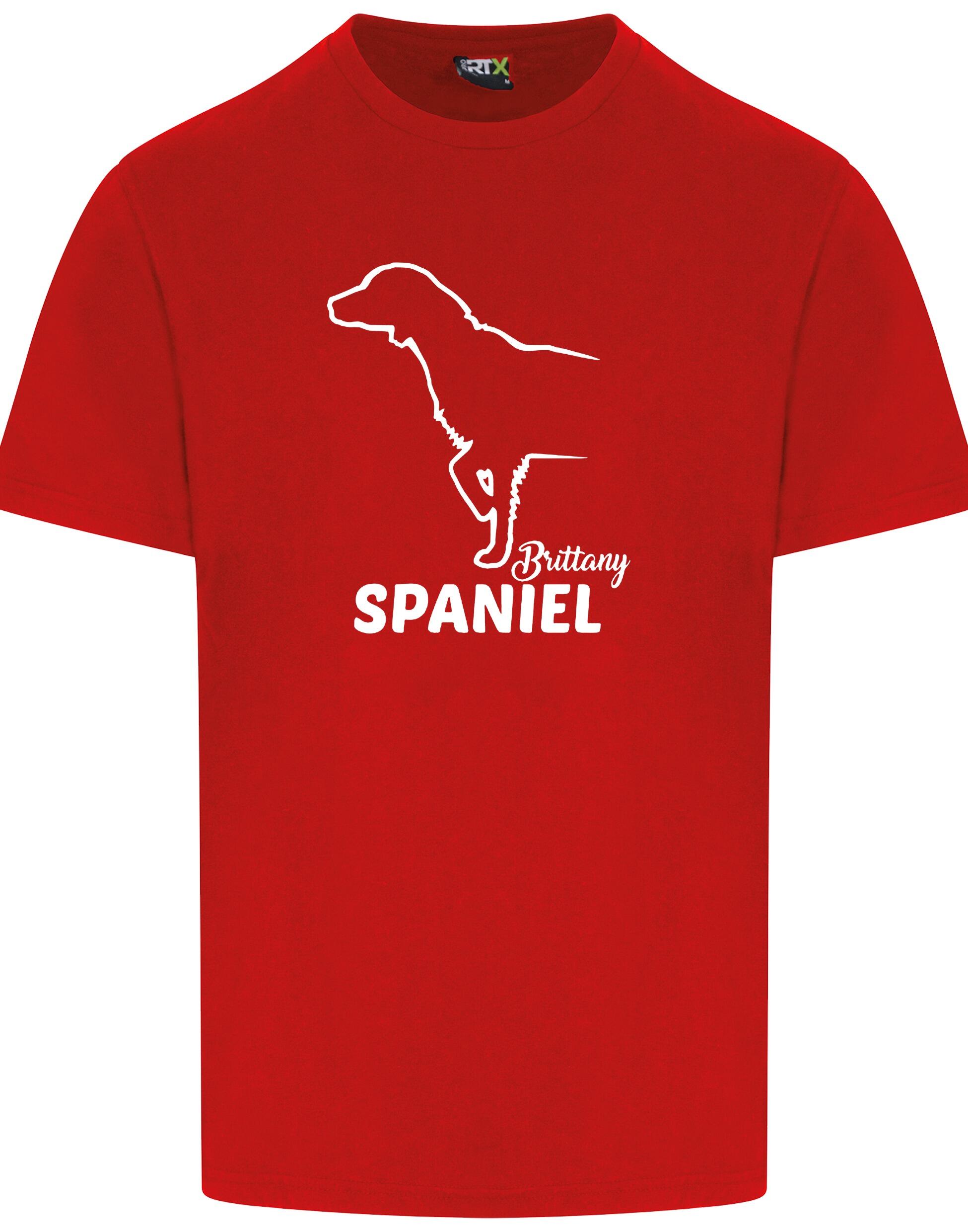 Unisex Roundneck T-shirt with Brittany Spaniel Dog Breed Design – Style for Every Brittany Spaniel Fan