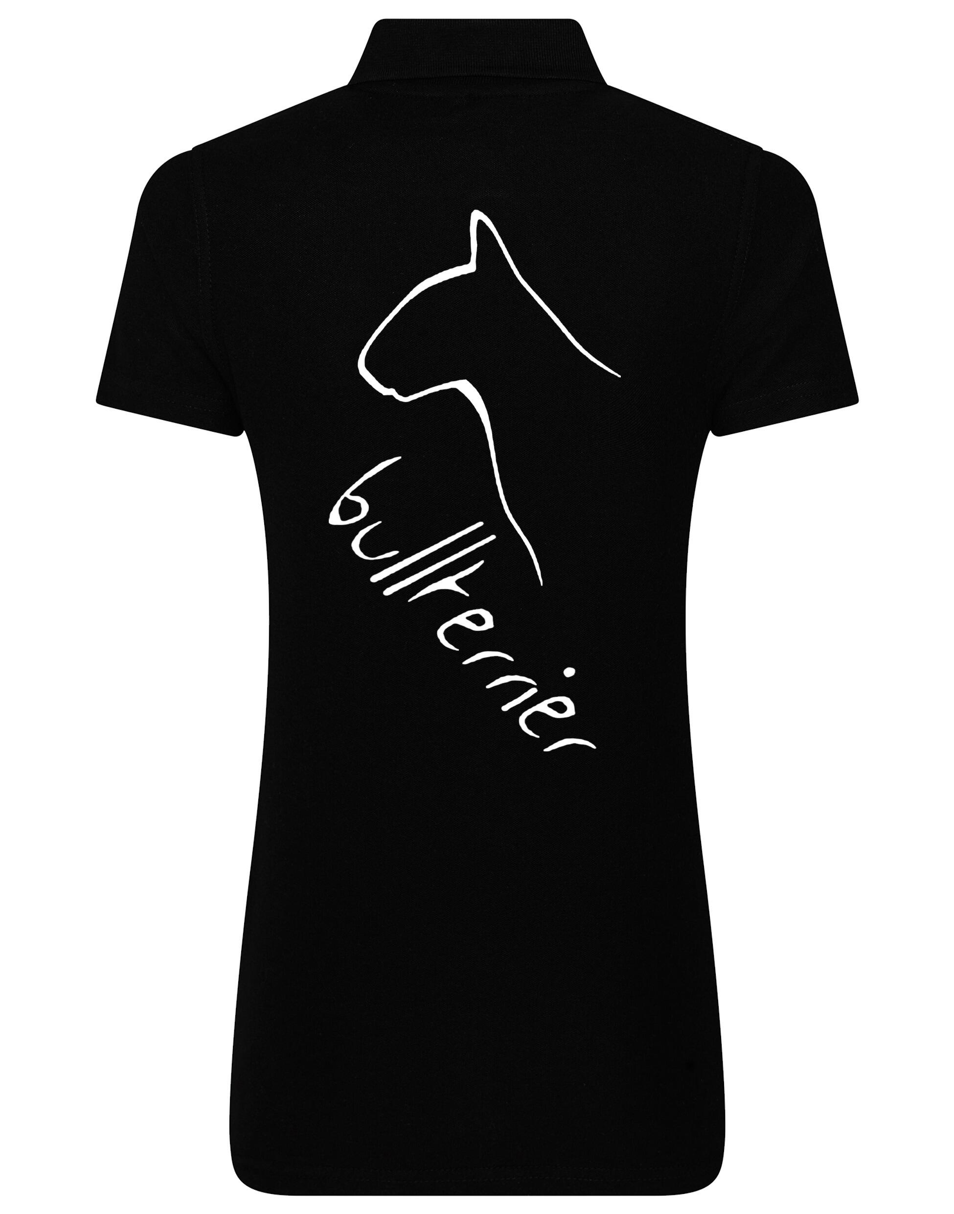 Women’s Cotton Polo with Bullterrier Dog Breed Design – A Must-Have for Bullterrier Enthusiasts