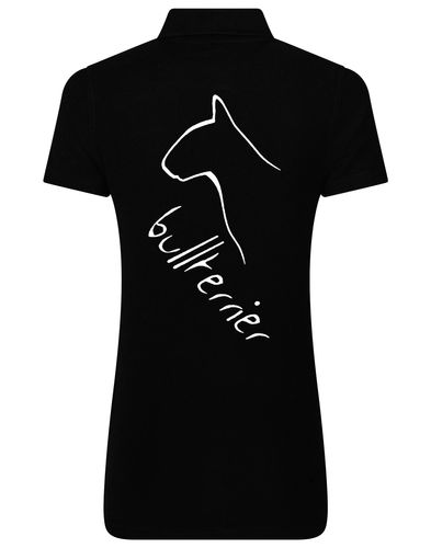 Women’s Cotton Polo with Bullterrier Dog Breed Design – A Must-Have for Bullterrier Enthusiasts