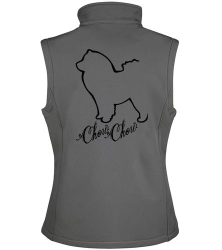 Chow Chow Dog Breed Design Women’s Softshell Gilet – Style Meets Functionality
