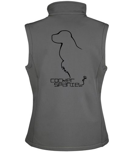 Cocker Spaniel Dog Breed Design Women’s Softshell Gilet – Style Meets Functionality