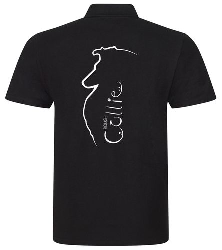 Unisex Cotton Polo with Collie (Rough) Dog Breed Design – Style for Every Rough Collie Enthusiast