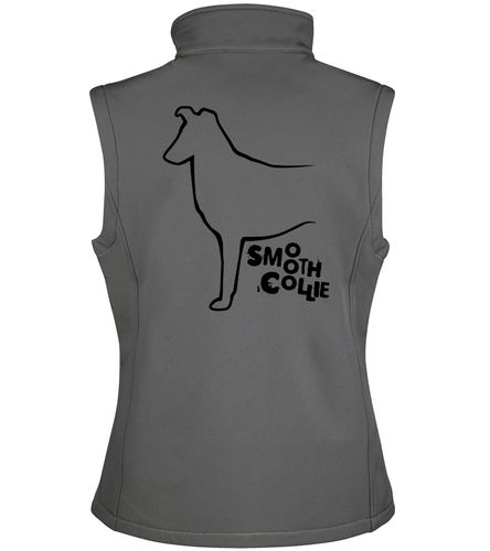 Collie (Smooth) Dog Breed Design Women’s Softshell Gilet – Style Meets Functionality