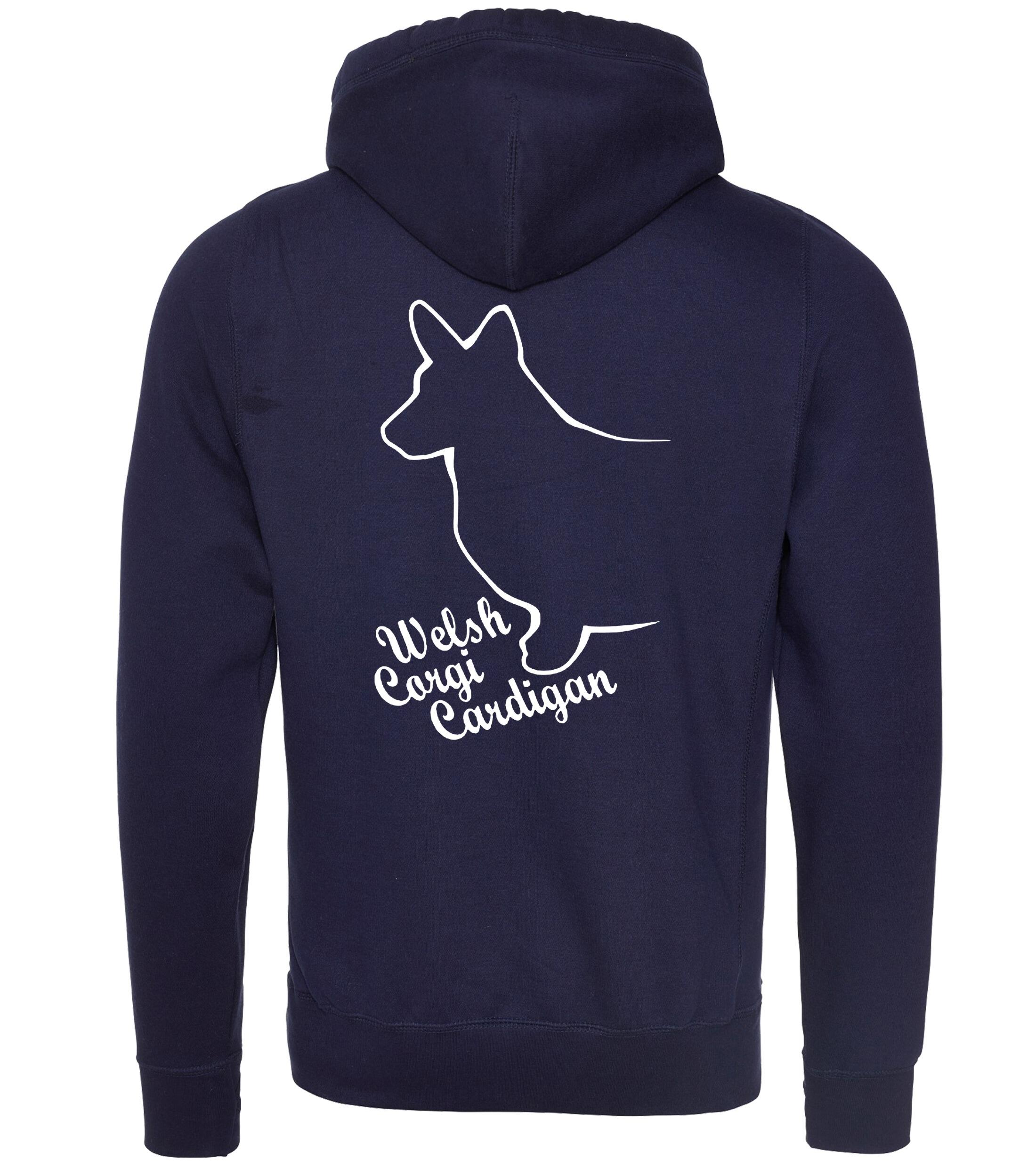 Unisex Crossneck Pullover Hoodie with Corgi Cardigan (Welsh) Dog Breed Design