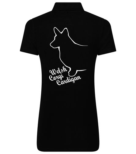 Women’s Cotton Polo with Corgi Cardigan (Welsh) Dog Breed Design – Comfort for all Corgi Enthusiast