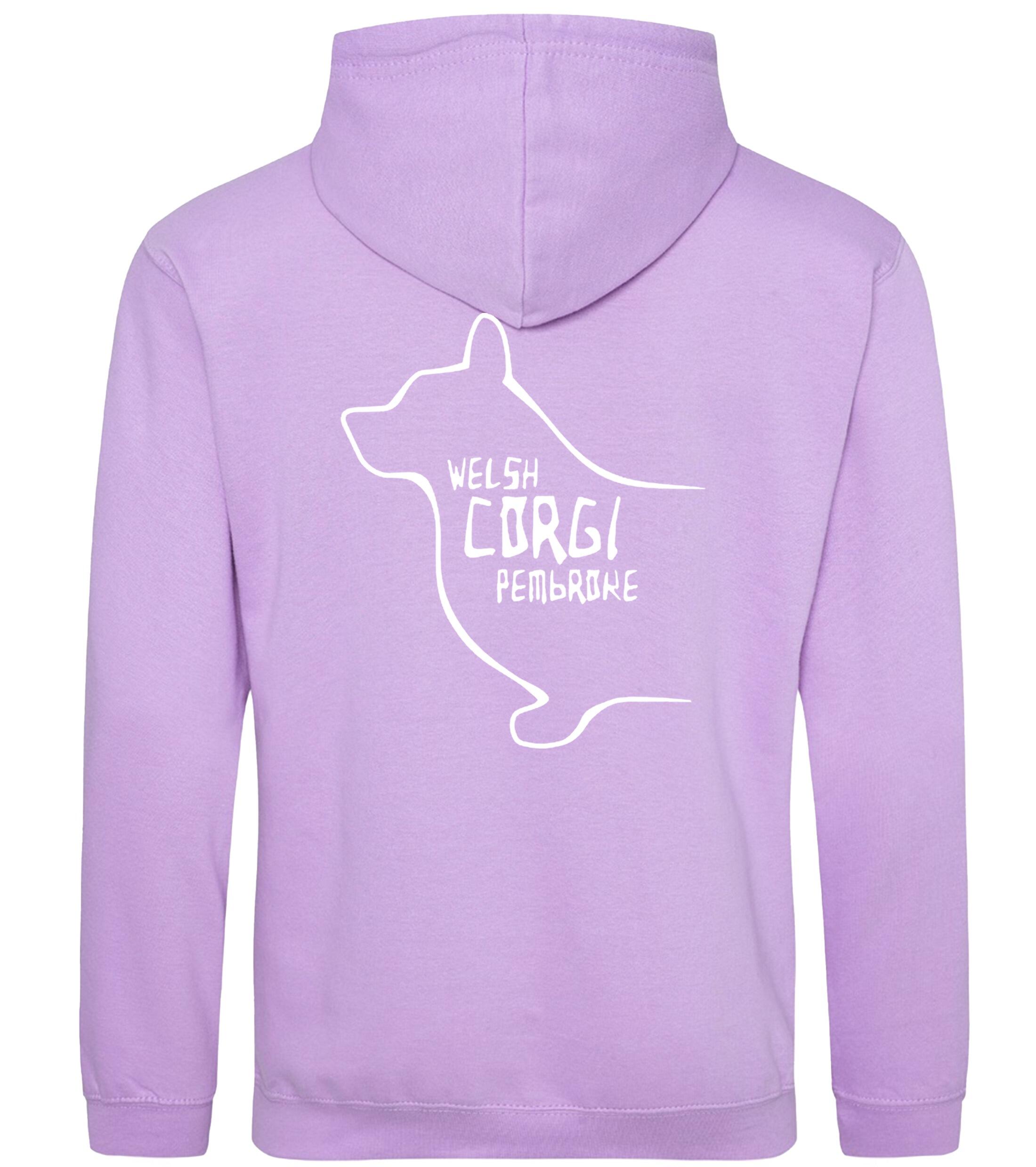 Corgi Pembroke (Welsh) Outline Pullover Hoodie – Stylish & Perfect for Corgi Pembroke Lovers