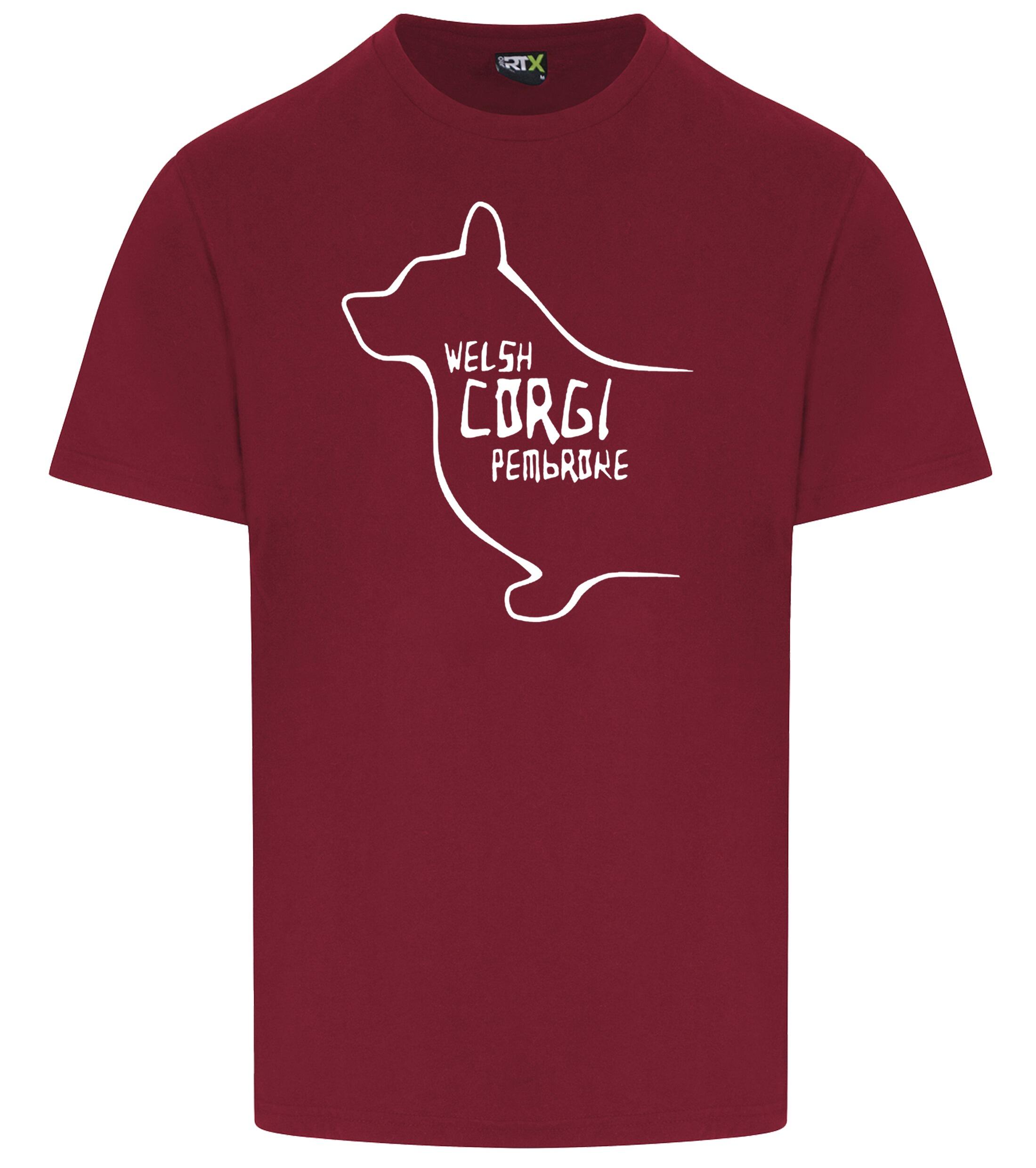 Unisex Roundneck T-shirt with Corgi Pembroke (Welsh) Dog Breed Design – Style for Corgi Enthusiasts