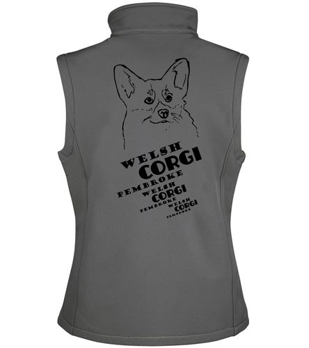 Unisex Softshell Jacket with Corgi Pembroke (Face) Dog Breed Design – Perfect Outdoor wear for Corgi Fans