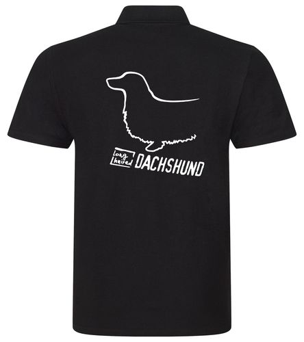 Dachshund (Longhaired) Dog Breed Design Unisex Cotton Polo – Classic Style for Dachshund Lovers
