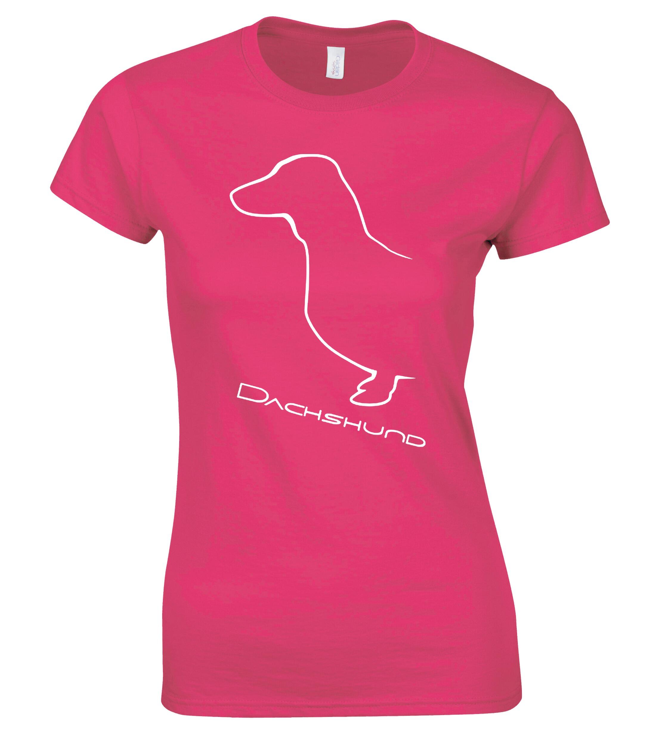 Dachshund (Smooth) Dog Breed Design Women’s Roundneck T-Shirt – Celebrate Your Love in Style