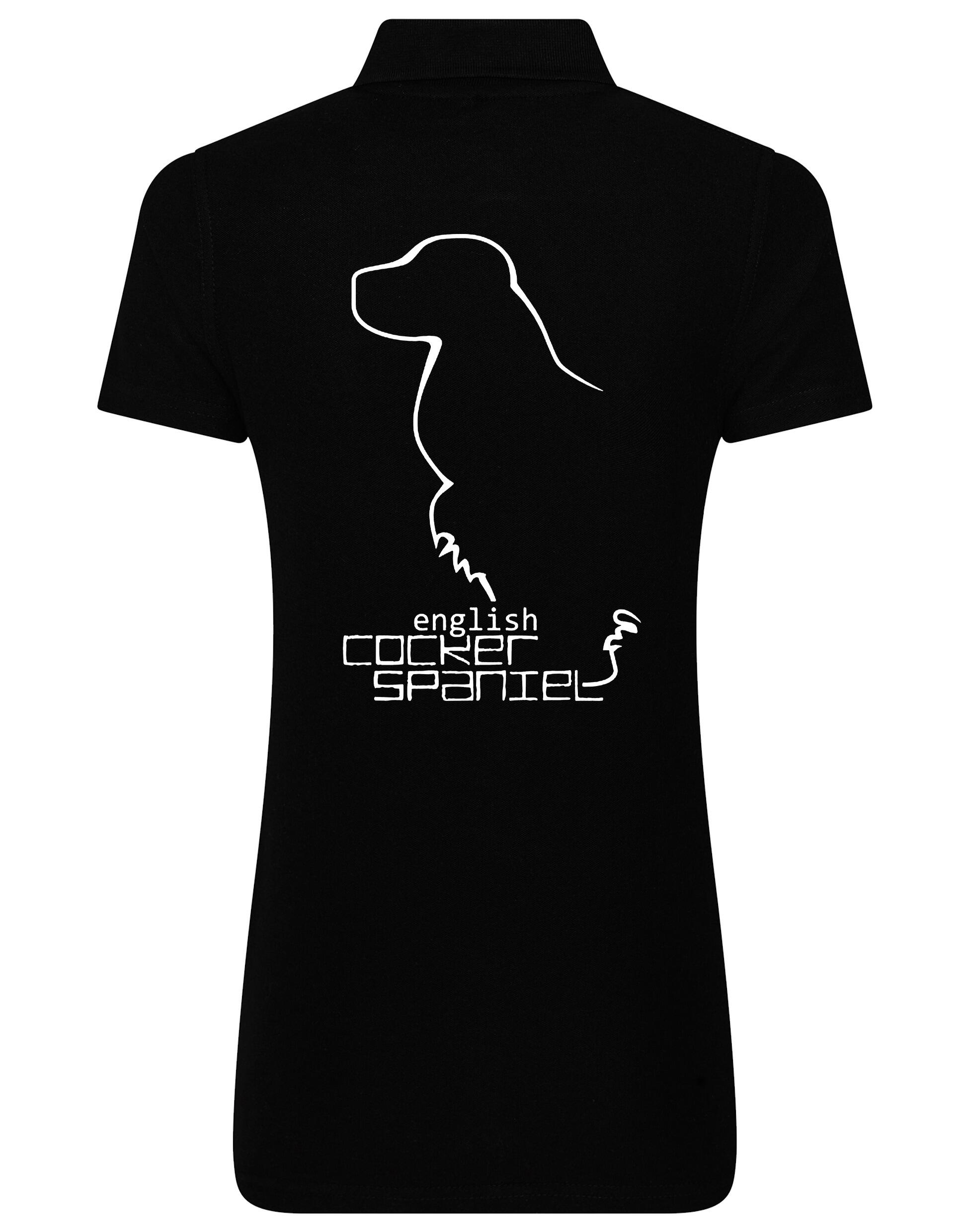 Women’s Cotton Polo with English Cocker Spaniel Design – A Must-Have for Spaniel Enthusiasts