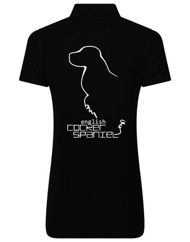 Women’s Cotton Polo with English Cocker Spaniel Design – A Must-Have for Spaniel Enthusiasts