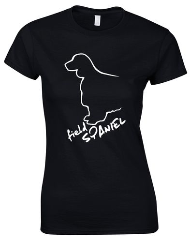 Field Spaniel Female Roundneck T-shirt – Style and Comfort for Spaniel Enthusiasts