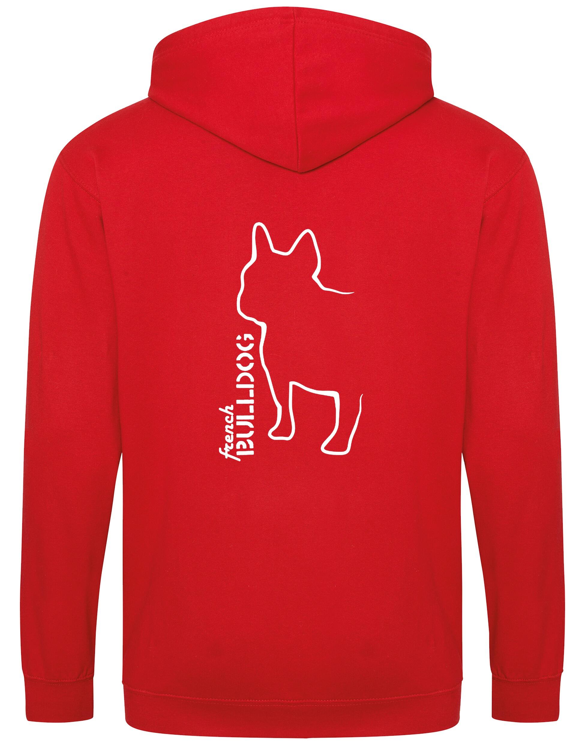 French Bulldog (Outline) Zipped Hoodie – Comfort, Style, and Bulldog Pride