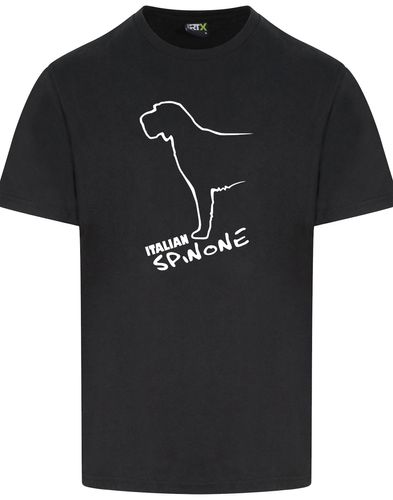 Unisex Italian Spinone Roundneck T-shirt with exclusive breed artwork, lightweight cotton fabric, and a relaxed fit for casual comfort and style.
